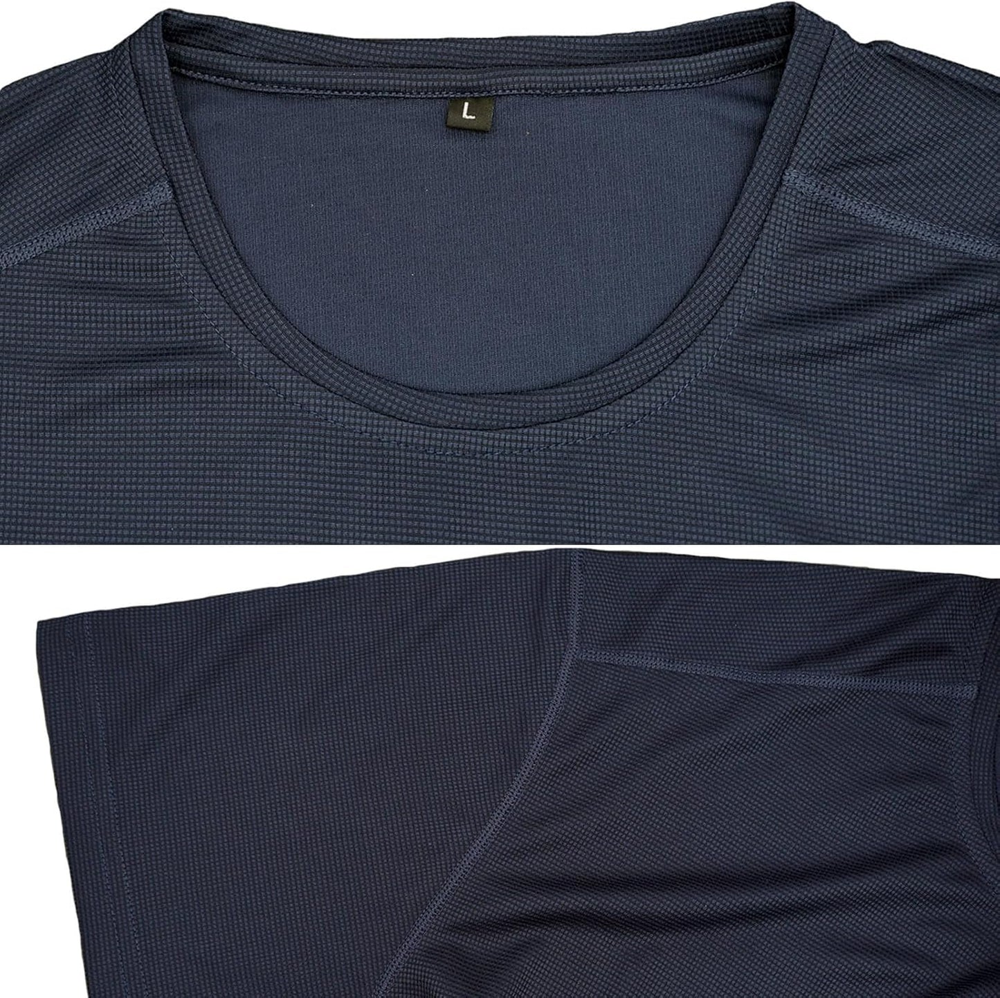 Mens Workout Shirts Dry Fit Big and Tall T Shirts Short Sleeve Athletic Gym Muscle Shirts for Men Moisture Wicking Black 5XL