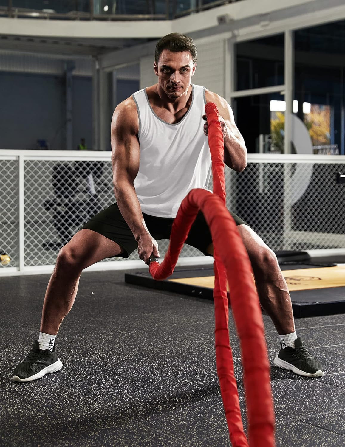 Men'S Gym Tank Tops Y-Back Workout Muscle Tee Training Bodybuilding Fitness Sleeveless T Shirt