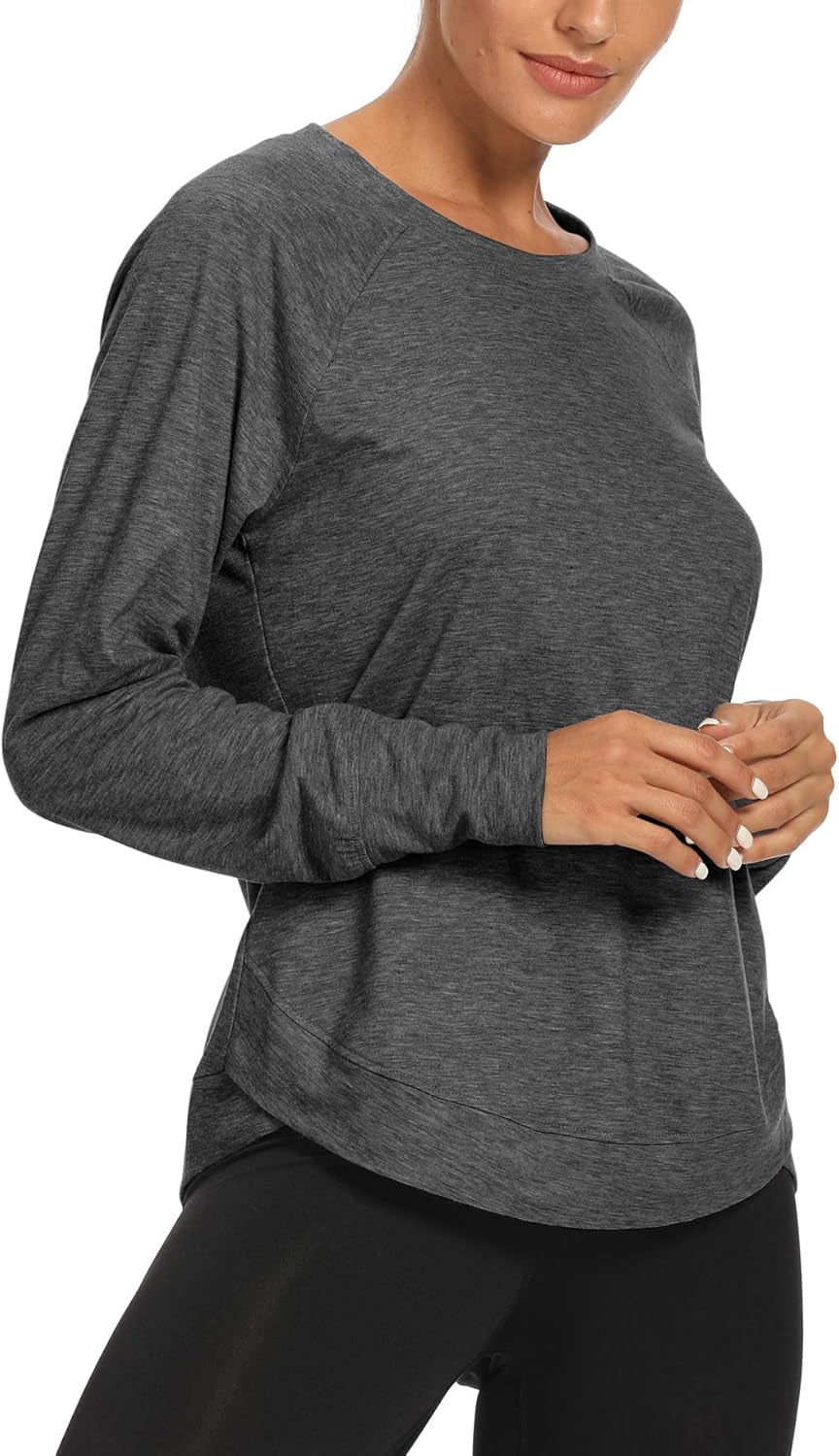 Long Sleeve Workout Shirts for Women Yoga Workout Sports Running Shirt Tops