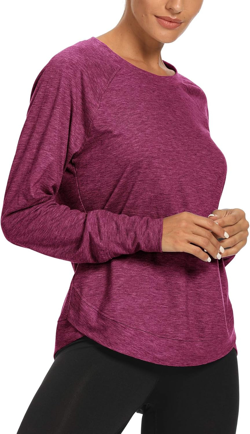 Long Sleeve Workout Shirts for Women Yoga Workout Sports Running Shirt Tops