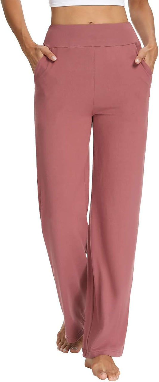 Womens Yoga Sweatpants Bootcut Loose Comfy Lounge Wide Leg Pants Workout Joggers Pants with Pockets