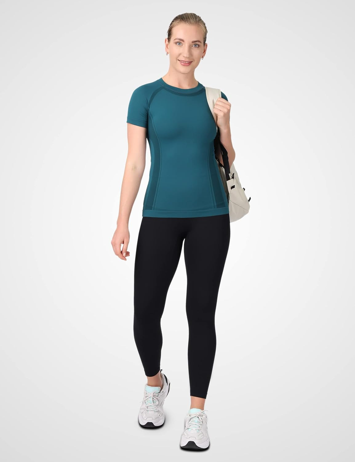Workout Shirts for Women Short Sleeve, Workout Tops for Women, Quick Dry Gym Athletic Tops，Seamless Yoga Shirts