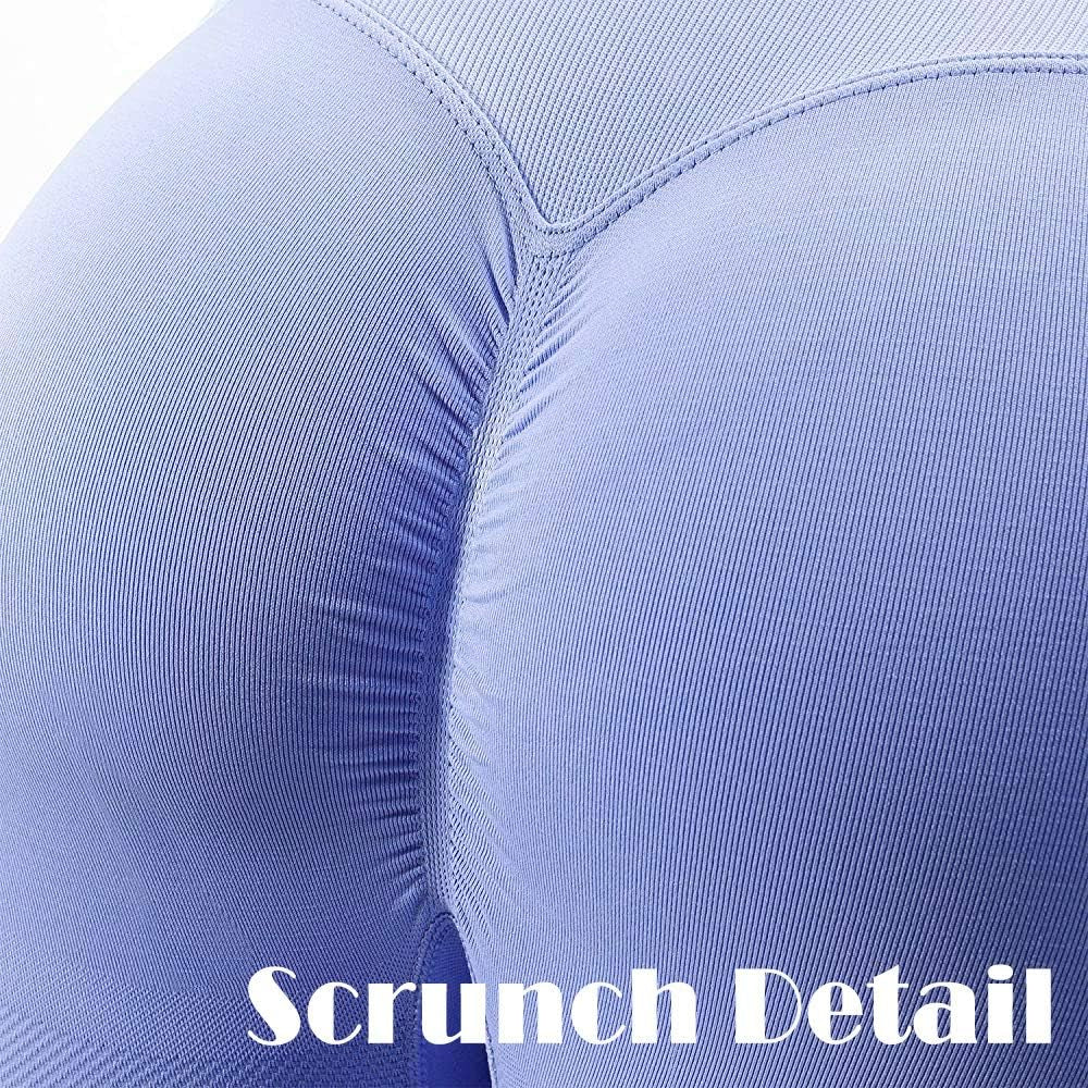 Women Workout Leggings High Waist Scrunch Peach Butt Lifting Tummy Control Gym Sport Fitness Tights