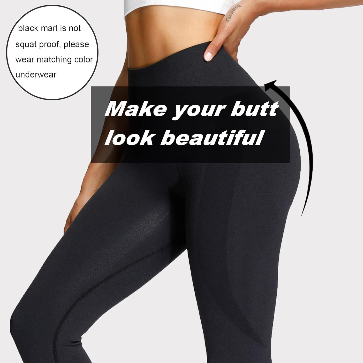Workout Seamless Leggings for Women Smile Contour High Waisted Athletic Yoga Pants Tights 26"
