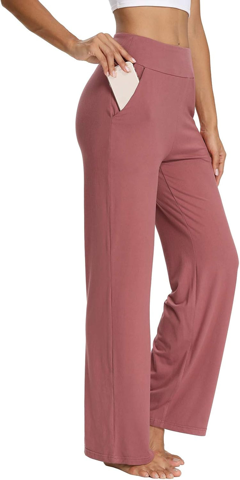 Womens Yoga Sweatpants Bootcut Loose Comfy Lounge Wide Leg Pants Workout Joggers Pants with Pockets
