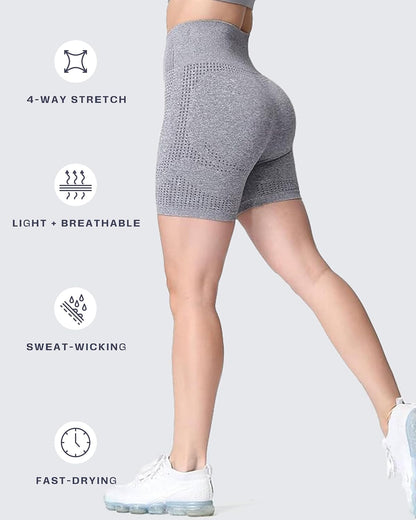 Seamless Workout Biker Shorts for Women High Waisted Exercise Athletic Gym Booty Running Yoga Short 5"