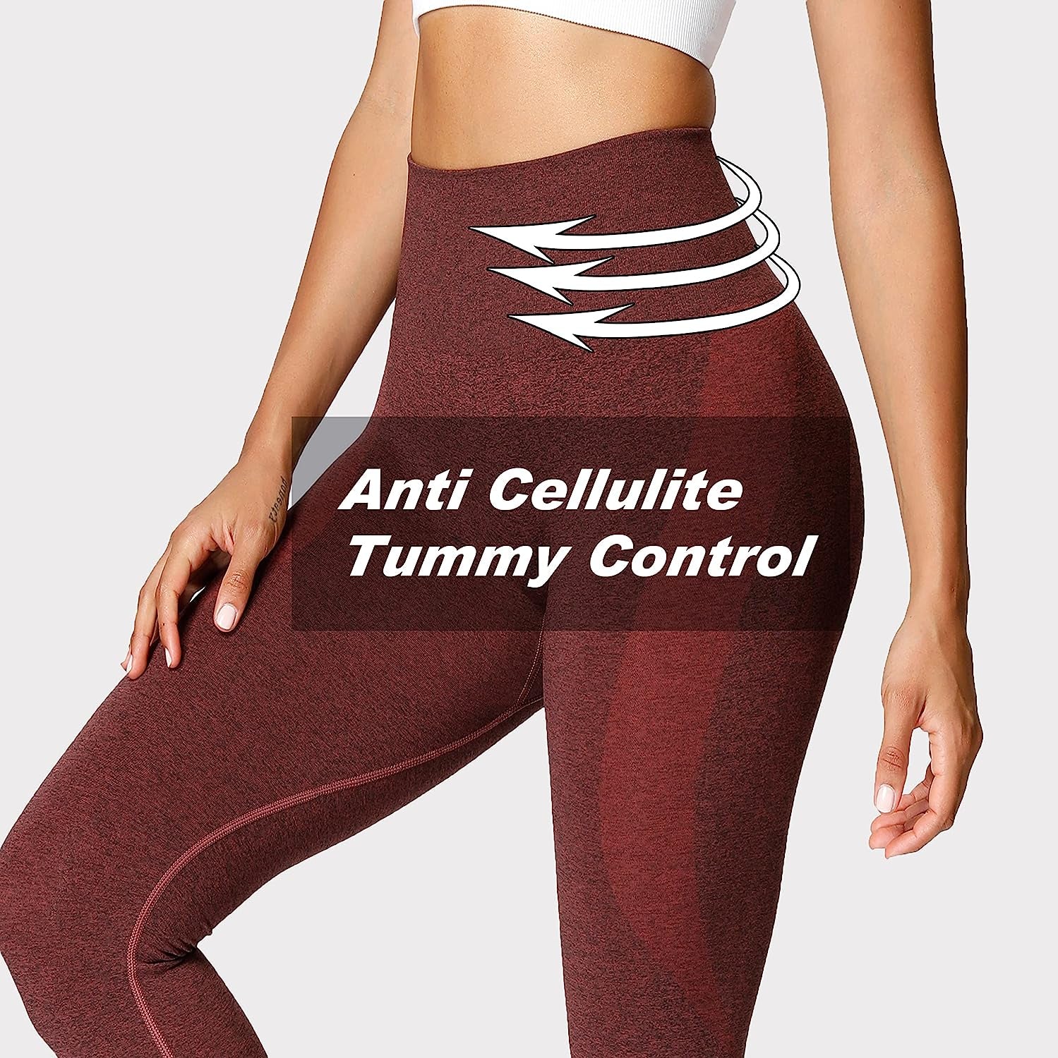 Workout Seamless Leggings for Women Smile Contour High Waisted Athletic Yoga Pants Tights 26"