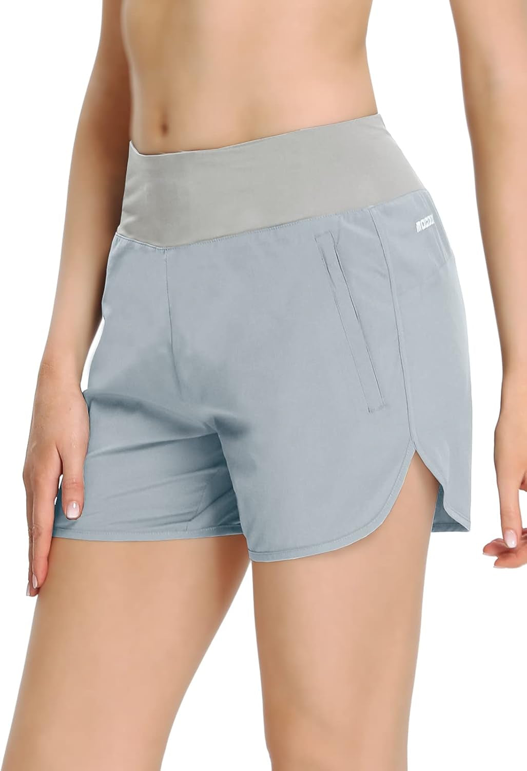 Women'S Running Shorts Quick Dry Workout Shorts Breathable Athletic Gym Short Zip Pockets 4 7 Inches Shorts