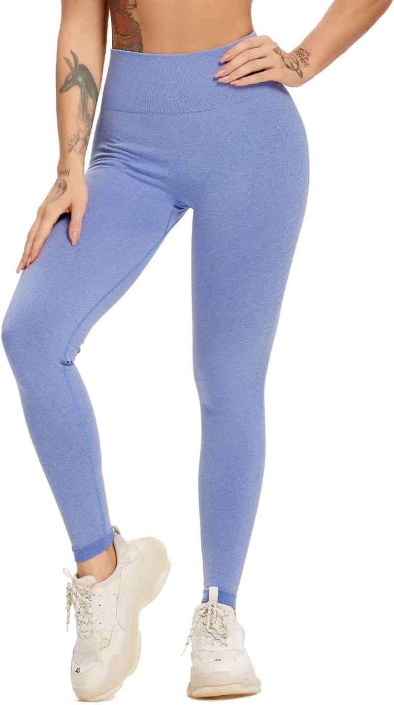 Women Workout Leggings High Waist Scrunch Peach Butt Lifting Tummy Control Gym Sport Fitness Tights
