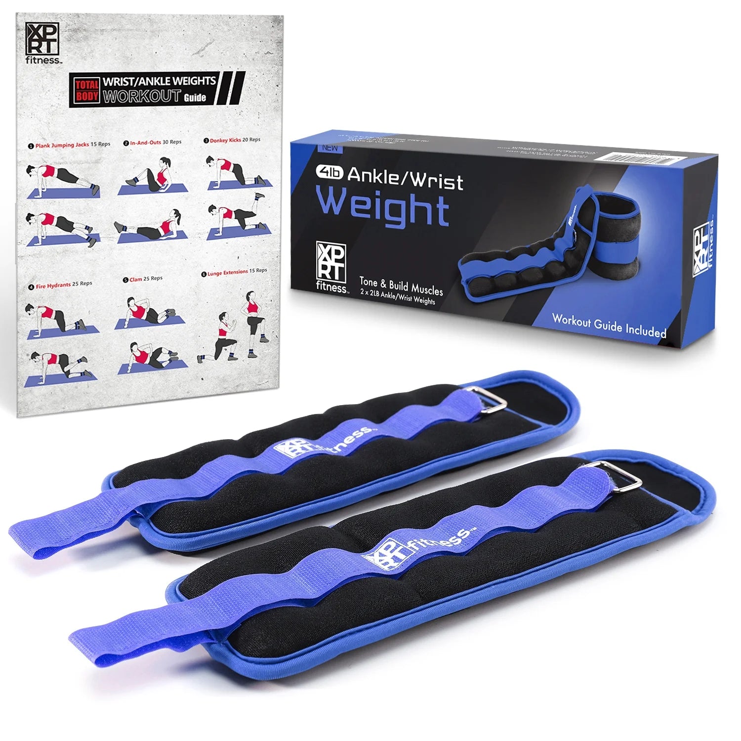 Ankle Weights for Women and Men, for Exercise, Walking, Jogging, 1/2/3/4/5 Lbs, 5 Pairs Combo Set