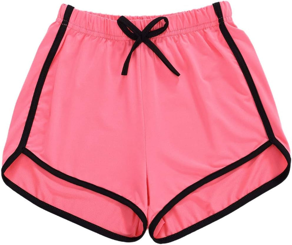 Girls 3 Pack Workout Dolphin Shorts Running Athletic Shorts Drawstring Sports Yoga Shorts