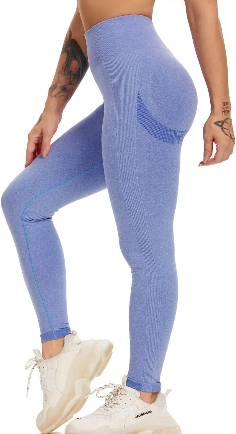 Women Workout Leggings High Waist Scrunch Peach Butt Lifting Tummy Control Gym Sport Fitness Tights
