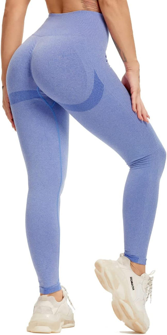 Women Workout Leggings High Waist Scrunch Peach Butt Lifting Tummy Control Gym Sport Fitness Tights